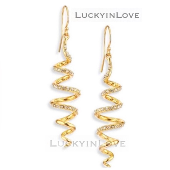 ALEXIS BITTAR • Miss Havisham Crystal Encrusted Curled Drop Earrings - Picture 1 of 14